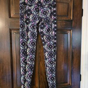 Victoria's Secret Sport Leggings with Purple and Pink Accents